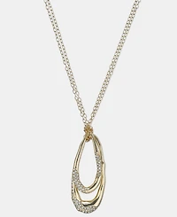 Style & Co Glass Crystal Long Double Drop Pendant Necklace, Macy's Exclusive
