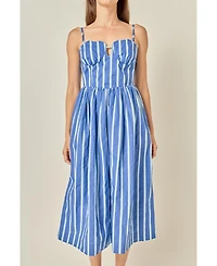 English Factory Women's Marine Striped maxi Dress