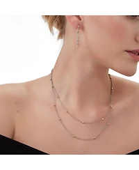 Spero London Dorissa Multicolour Sterling Silver Beaded Double Necklace