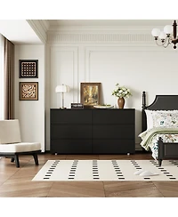 Homsee 6-Drawers Wood Chest of Drawer Cabinet Organizer