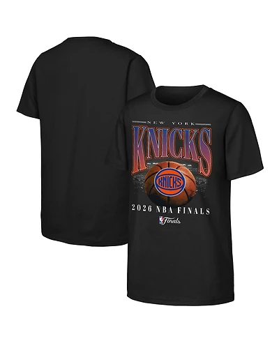 Outerstuff Big Boys and Girls Black New York Knicks 2026 Nba Finals Bold T-Shirt