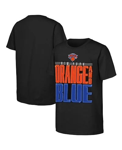 Outerstuff Big Boys and Girls Black New York Knicks Marquee T-Shirt