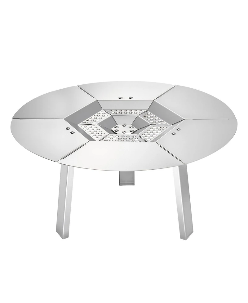 Cozito Fire Pit Heat Deflector, 20 inches Round Stainless Steel Heat Diffuser Burner Cover