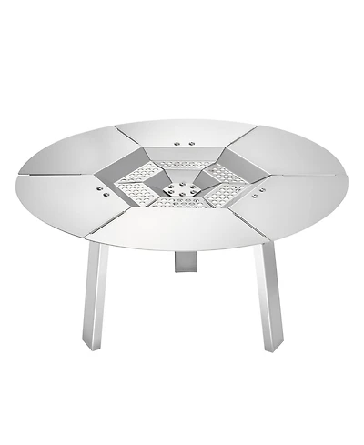 Cozito Fire Pit Heat Deflector, 20 inches Round Stainless Steel Heat Diffuser Burner Cover