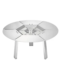 Cozito Fire Pit Heat Deflector, 20 inches Round Stainless Steel Heat Diffuser Burner Cover