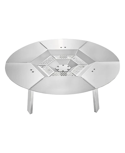 Cozito Fire Pit Heat Deflector, 25 in Round 304 Stainless Steel Heat Diffuser Cover