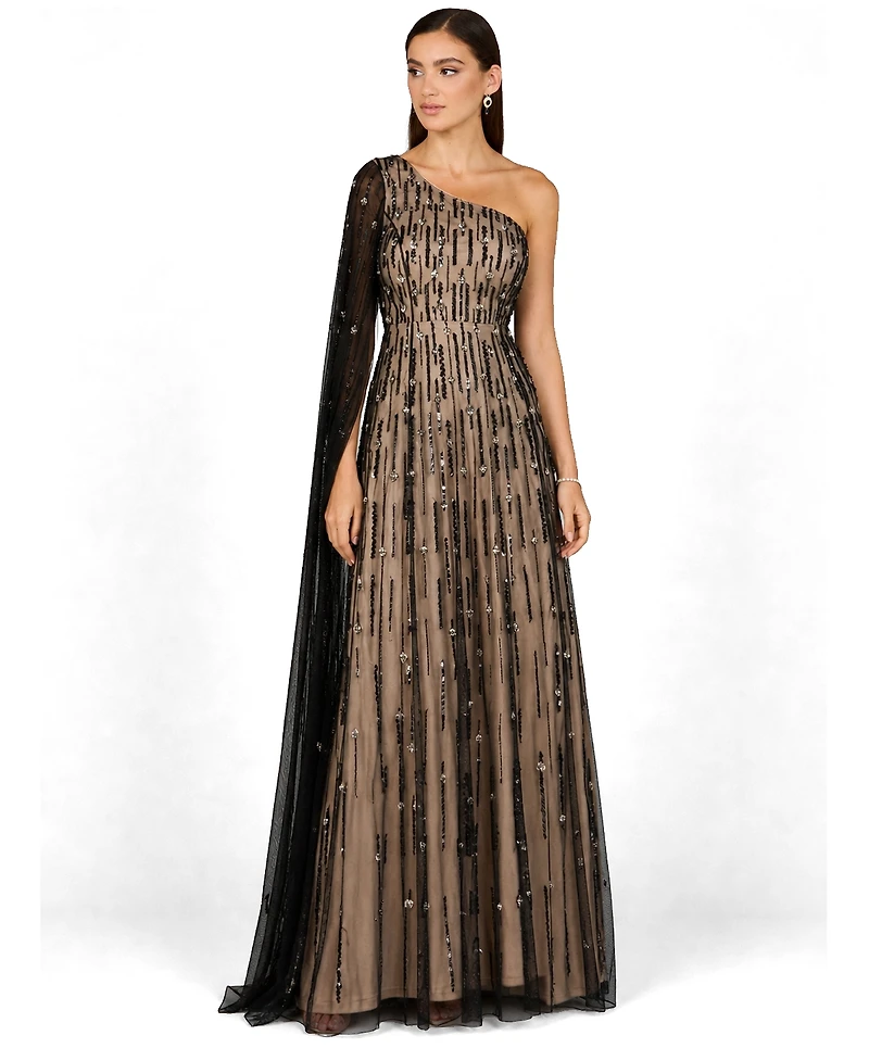 Lara Women's One Shoulder A-Line Gown