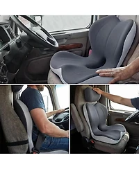 gaomon Memory Foam Seat Cushion, Lumbar-Hip Integrated Pad, Pain Relief and Posture Support, Breathable, Washable, Non-Slip, for Office Chair, Car