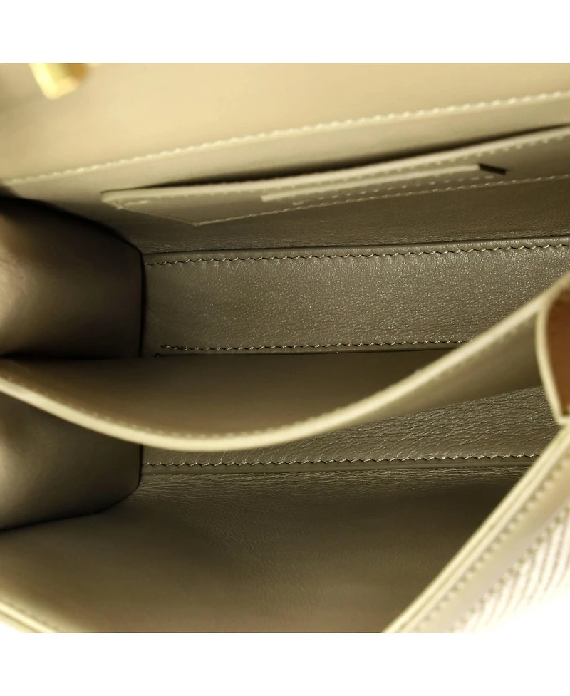 Pre-Owned Saint Laurent Mini Cassandra Top Handle Bag Canvas with Leather