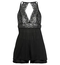 Lascana Women's Lace V-Neck Short Pajama Set