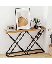 Slickblue Entryway Console Table with Sturdy Metal Frame
