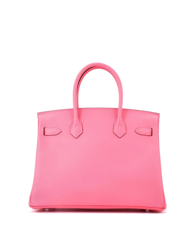 Pre-Owned HERMES Birkin 30 Handbag Pink Epsom with Palladium Hardware