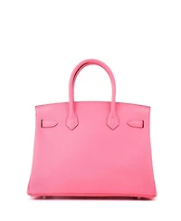 Pre-Owned HERMES Birkin 30 Handbag Pink Epsom with Palladium Hardware