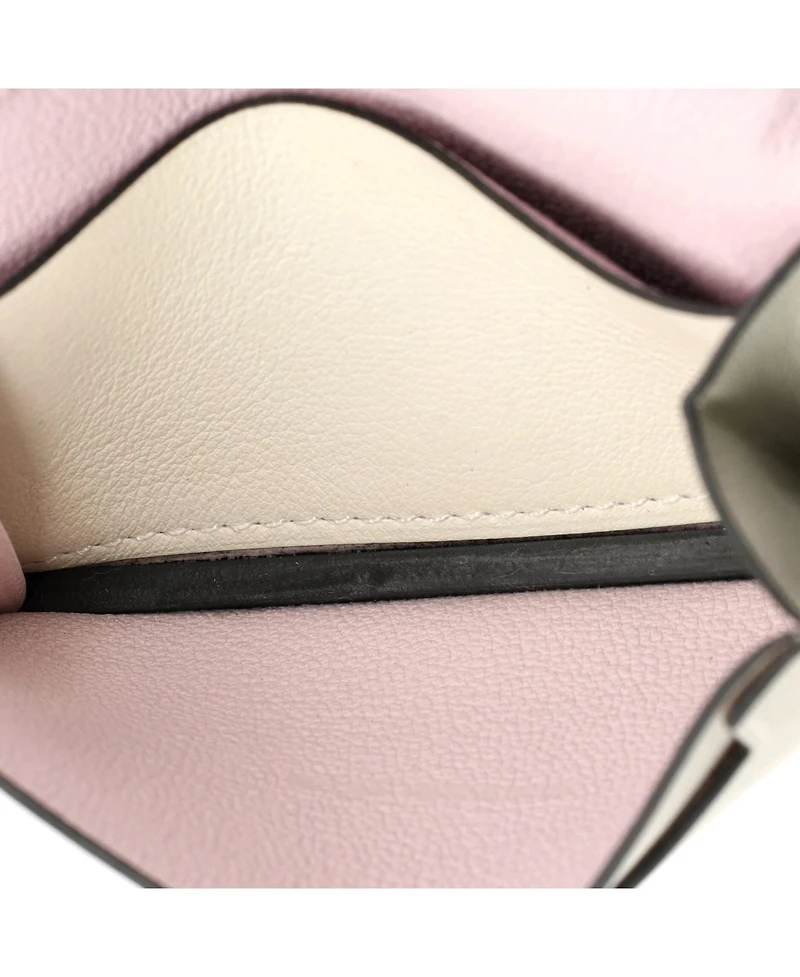 Pre-Owned Hermes Chien Card Holder with Strap Swift and Chevre Mysore