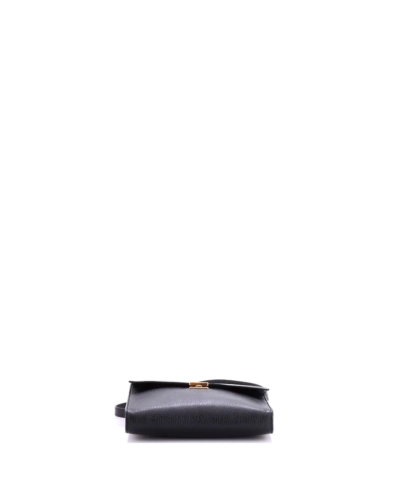 Pre-Owned HERMES 16 Clic Wallet on Strap Chevre Mysore