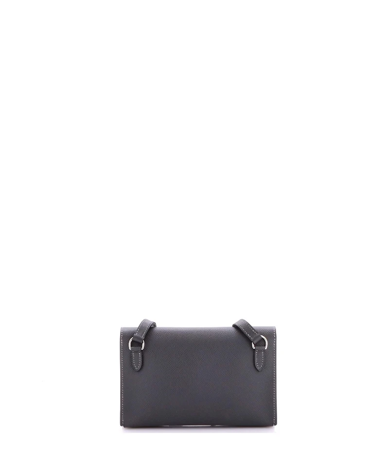 Pre-Owned HERMES Double Snap Pochette Crossbody Epsom