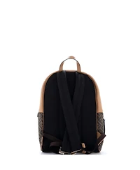 Pre-Owned Fendi Large Front Pocket Chiodo Backpack Zucca Coated Canvas with Leather