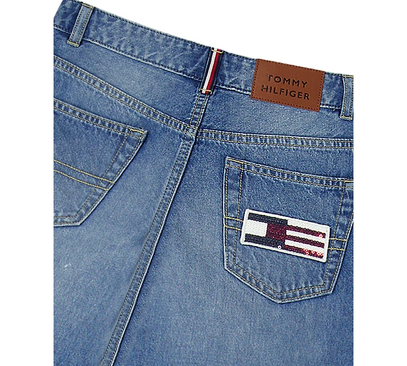 Tommy Hilfiger Girls' 7-16 Wide-Leg Jeans