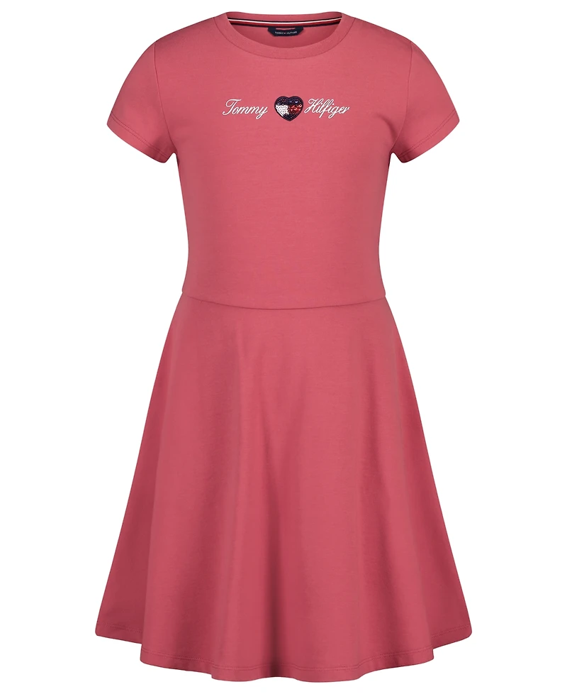 Tommy Hilfiger Girls' 7-16 Short-Sleeve Dress