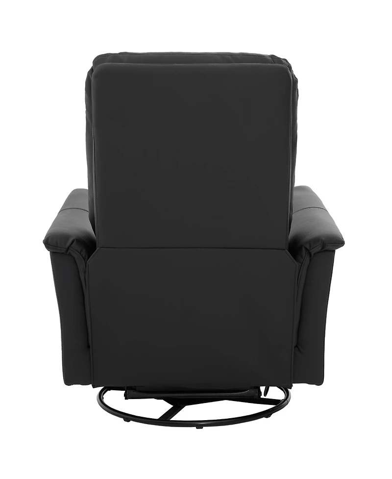Clihome Modern Swivel Recliner Chair with 8-Point Massage 2-Speed Tilt & Side Pocket
