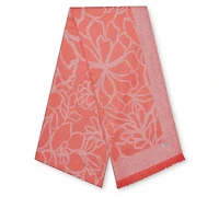 Calvin Klein Women's Modern Lurex Floral Wrap Scarf