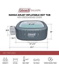 Bestway Coleman Hot Tub with 6 SaluSpa Non-Slip Spa Seats SaluSpa Pillows