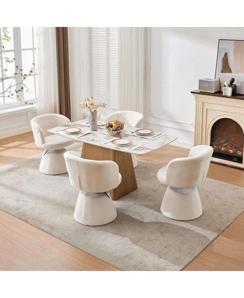 Rainsken 360degree(s) Swivel Accent Chair, Adjustable Height, Modern Chenille Upholstered Round, Ergonomic Vanity, for Living Room,Office