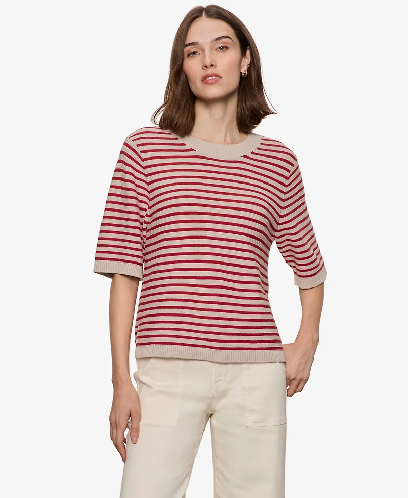 Sanctuary Women's Semi-Cropped Crewneck Sweater