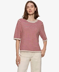 Sanctuary Women's Semi-Cropped Crewneck Sweater