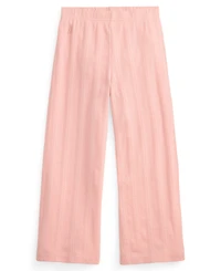 Polo Ralph Lauren Girls' 2T-6X Pointelle-Knit Wide-Leg Cotton Pants