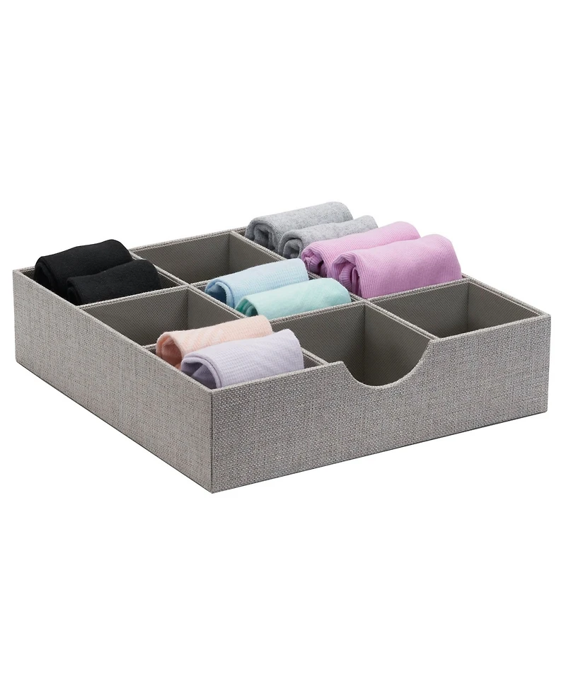 Household Essentials Drawer Organizer Tray, 9 Square Compartment