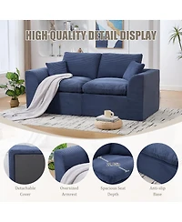 Streamdale Furniture Modular Sectional Sofa Cloud Couch, Comfy Modern 2 Seater with Removable Cushion Covers