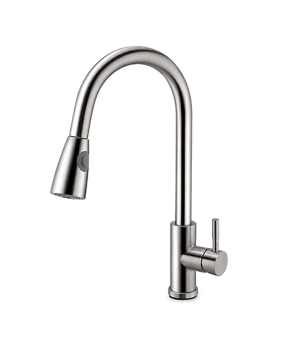 Phying Kitchen Faucets Single Handle Kitchen Sink Faucet Brushed Nickel Stainless Steel Pulldown Head Faucet