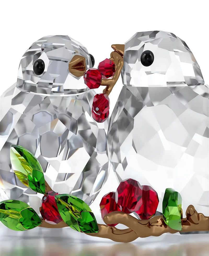 Swarovski Idyllia Bird Couple and Berries Crystal Figurine