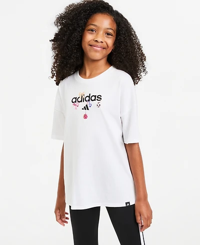 adidas Girls' 7-16 Short-Sleeve Boyfriend T-Shirt