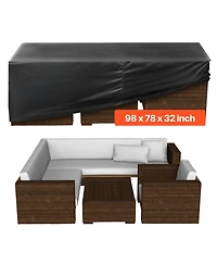 Cozito Patio Furniture Cover Oxford Rectangular Table Cover
