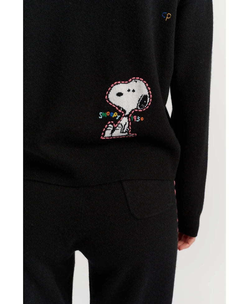 Chinti and Parker Women's Wool-Cashmere Snoopy Hoodie