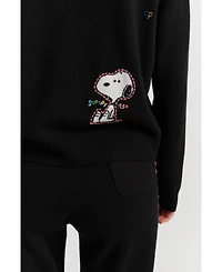 Chinti and Parker Women's Wool-Cashmere Snoopy Hoodie