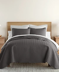 ienjoy Home Ultra Soft Square Pattern Quilted Coverlet Set