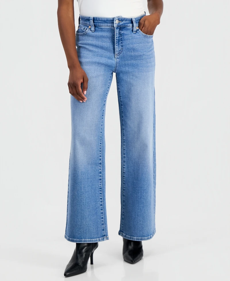I.n.c. International Concepts Petite High-Waisted Wide-Leg Relaxed-Fit Jeans, 29" Inseam, Macy's Exclusive