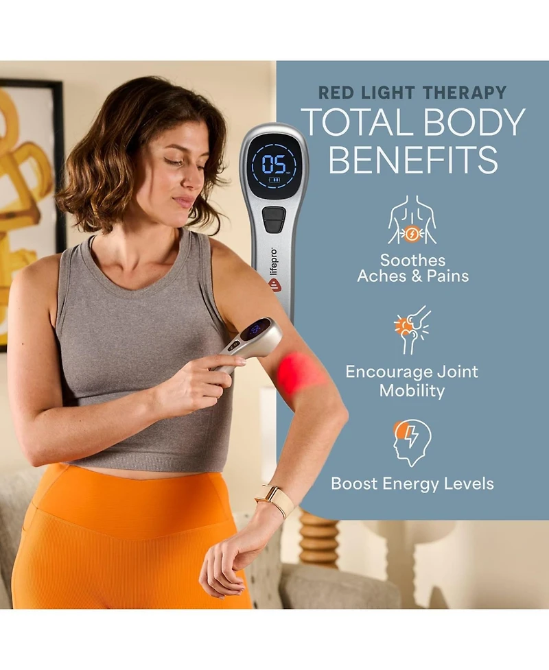 LifePro Infrared & Red Light Therapy Device – Portable Pain Relief for Joints & Muscles with 3 Wavelengths & Inflammation Reduction