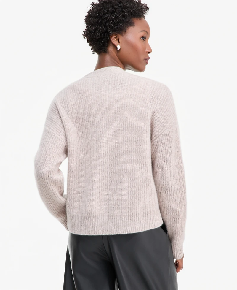 Charter Club Petite Shaker Stitch V-Neck Cashmere Cardigan, Macy's Exclusive