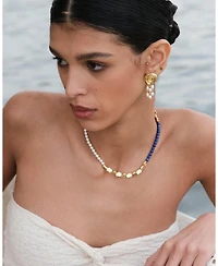 Ottoman Hands Waterproof Shell Pearl Beaded Stud Earrings