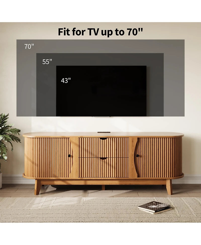 homfan 63" Tv Stand for TVs Up to 70"
