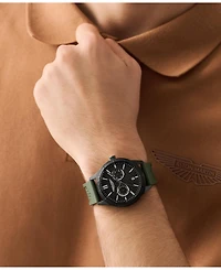 Aston Martin F1 Men's Quartz Black Guilloche Silicone Strap Watch 42mm