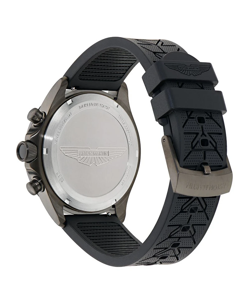 Aston Martin F1 Men's Quartz Gunmetal Silicone Strap Watch 44mm