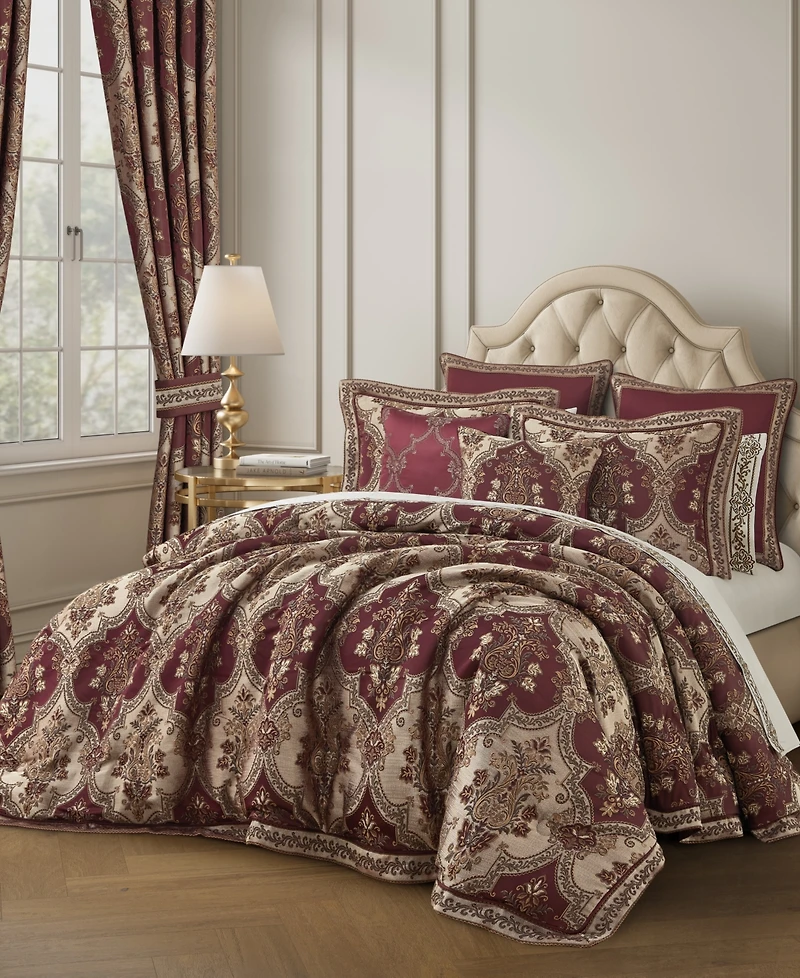 J Queen New York Phyllis Woven Damask 4-Piece Comforter Set