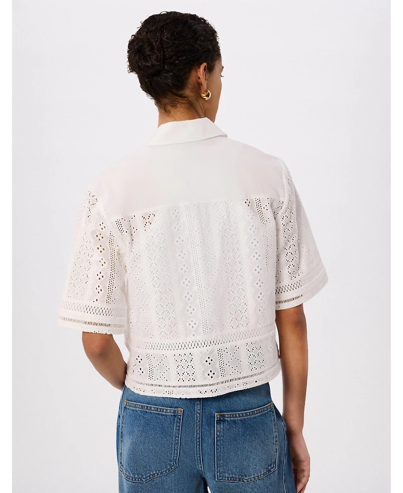 Whistles Women's Broderie Cotton Shirt