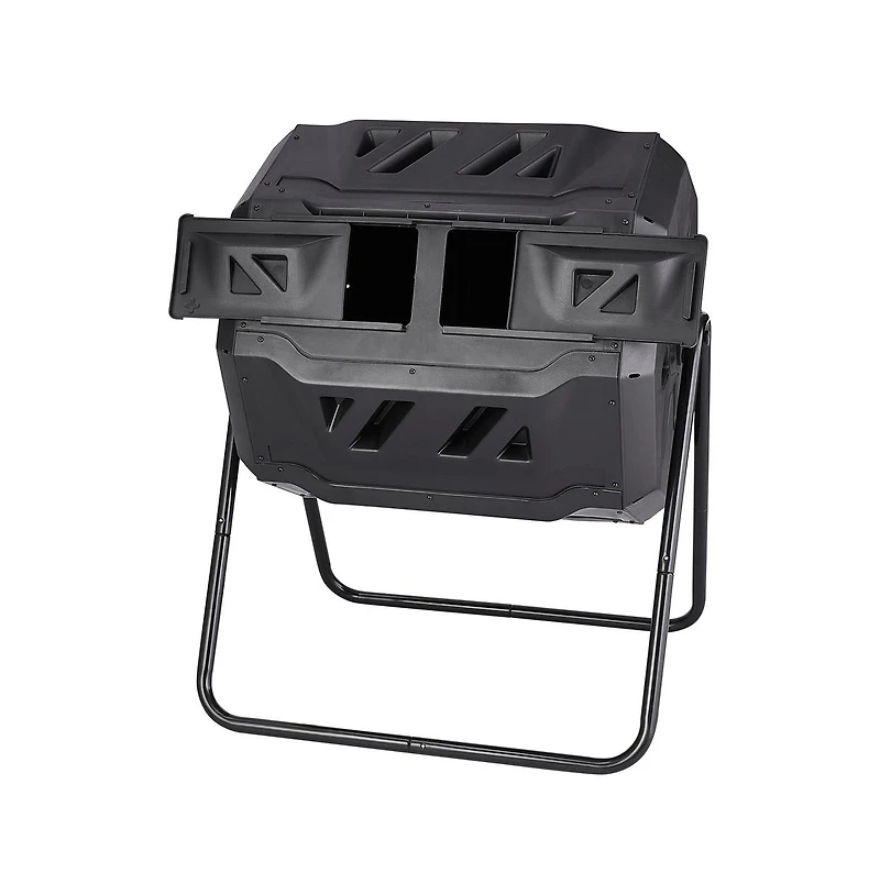 Sugift 43 Gallon Dual Chamber Compost Tumbler Rotating Garden Composter
