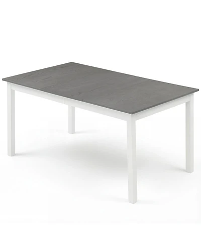 Gouun 60 in Rectangular Dinner Table for 4-6 with Solid Rubber Wood Legs